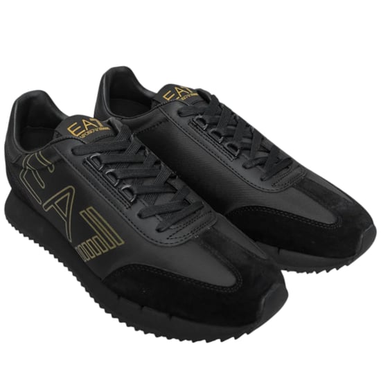 EA7 Emporio Armani Men's Shoe Logo Print Comfort Classic Look Lace-Up Trainers - Image 1