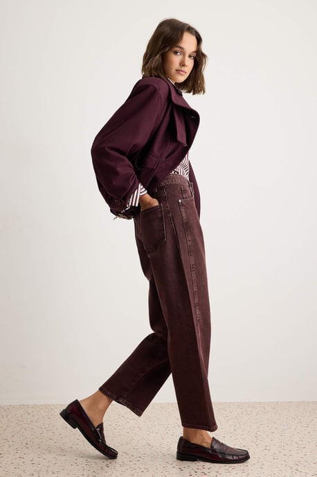 TRENDYOLMİLLA Dames Effen Barrel Normale taille Jeans - Image 4