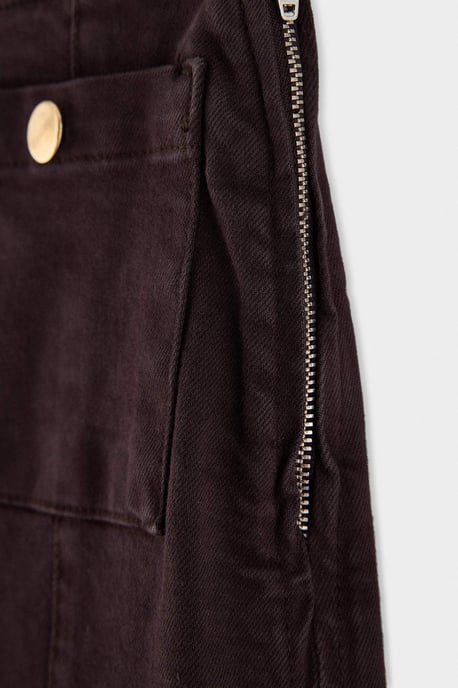 TRENDYOLMİLLA Dames Bruin Effen Wijde pijp Hoge taille Jeans - Image 3