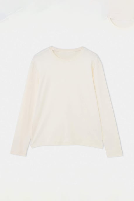 TRENDYOL MAN Heren Beige Effen Lang Regular fit T-shirts - Image 4