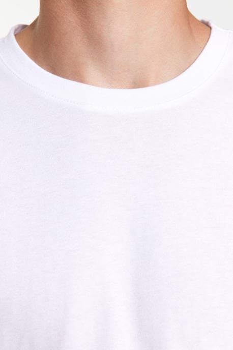 TRENDYOL MAN Men's White Plain Long Regular fit T-Shirts - Image 5