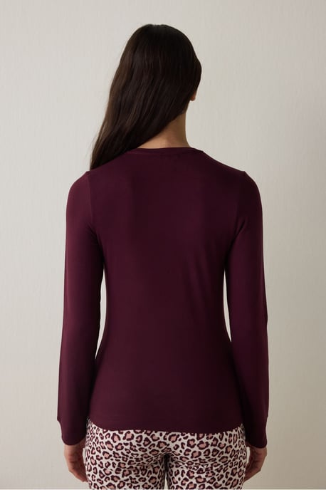 Slogan Long Sleeve Thermal Effect Pyjama Top - Image 2