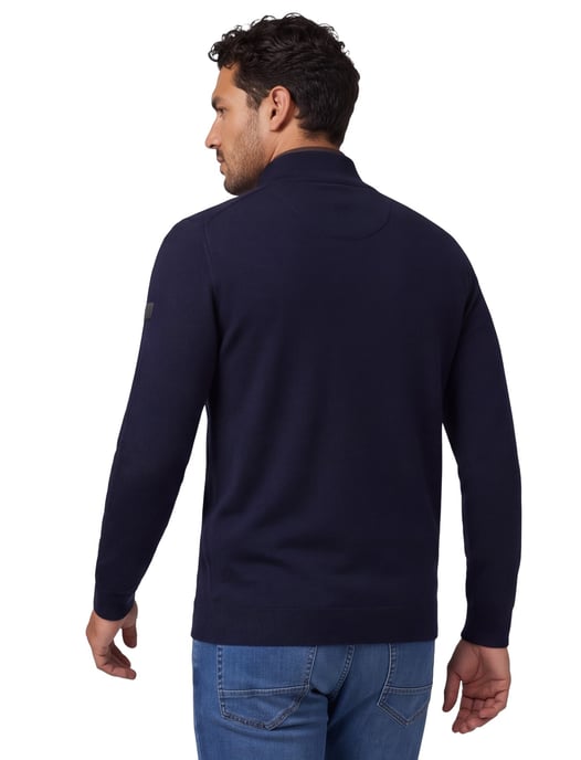 Trui Cavallaro donkerblauw half zip - Image 2