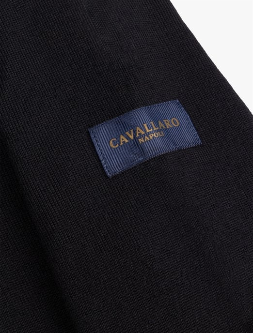 Trui Cavallaro donkerblauw half zip - Image 4