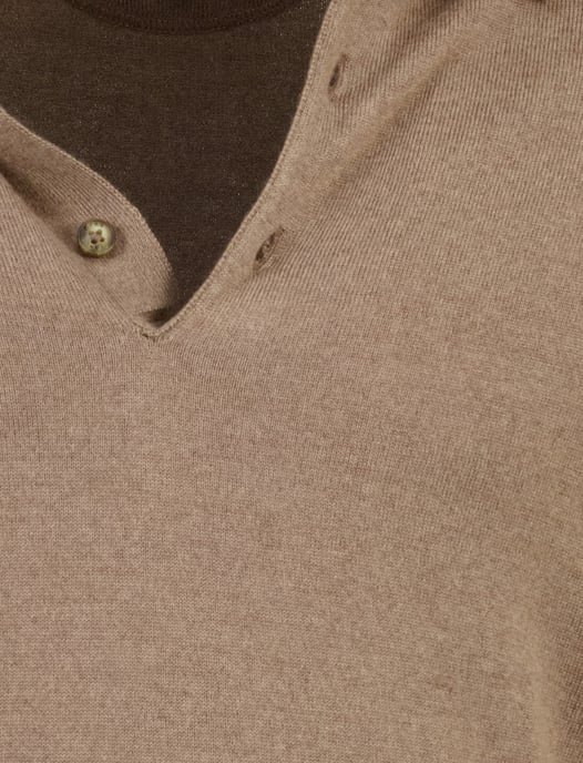 Poloshirt Brax bruin merinowol - Image 3