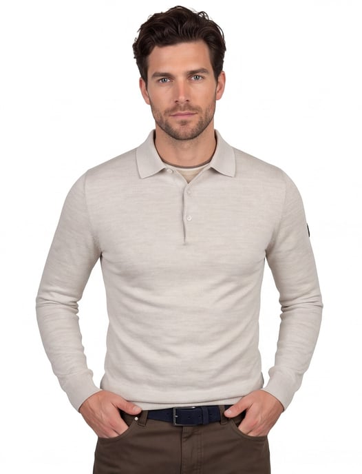 Poloshirt Cavallaro beige - Image 1