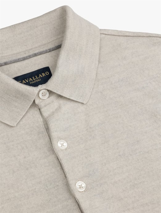 Poloshirt Cavallaro beige - Image 3