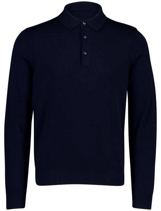 Poloshirt Brax donkerblauw merinowol - Image 2