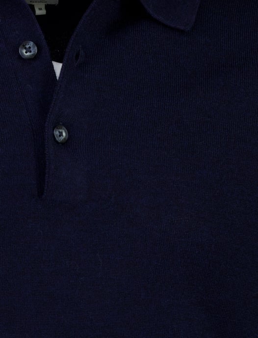 Poloshirt Brax donkerblauw merinowol - Image 4
