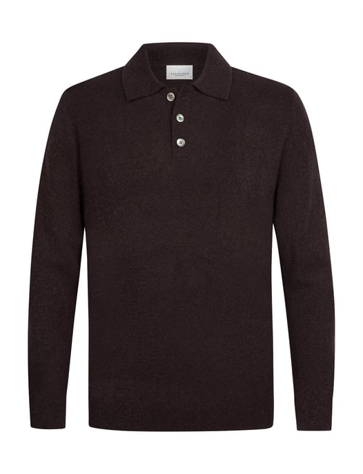 Trui Profuomo aubergine gebreid - Image 1