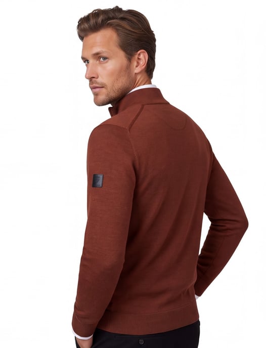 Trui Cavallaro half zip rood gemeleerd - Image 2