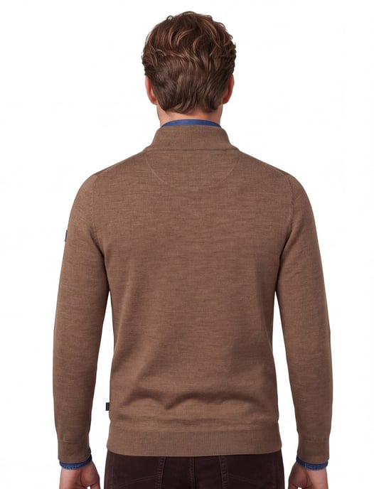 Cavallaro trui bruin half zip - Image 2