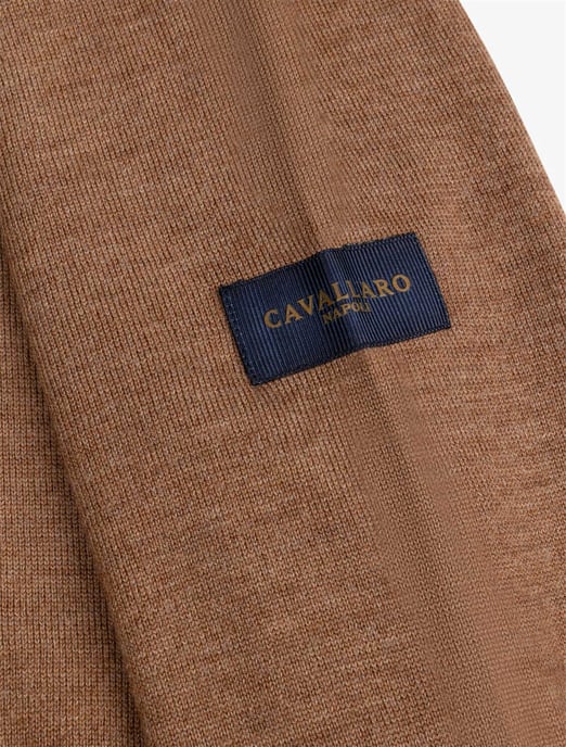 Cavallaro trui bruin half zip - Image 4