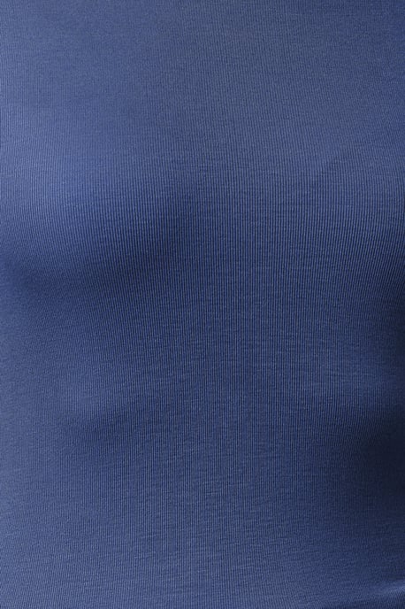 TRENDYOLMİLLA Dames Donkerblauw Effen Lang Getailleerd Blouses - Image 6