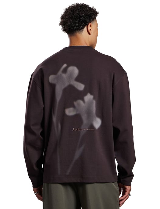 T-shirt Aeden bruin lange mouw backprint - Image 2