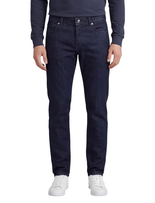Broek Alberto donkerblauw Regular Fit - Image 1