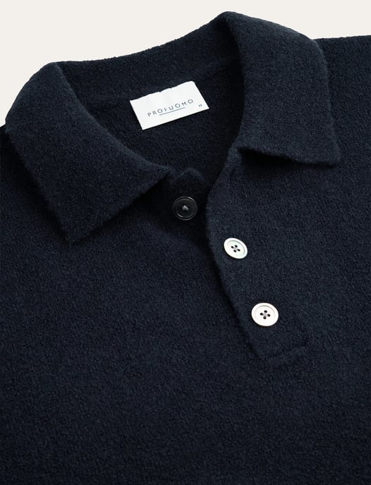 Poloshirt Profuomo navy wol - Image 3