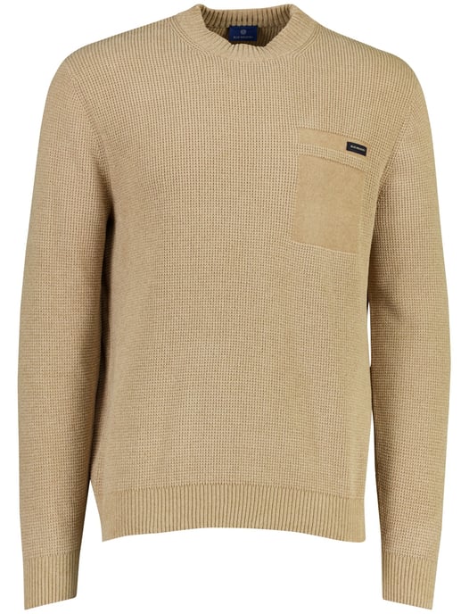 Trui Blue Industry camel ronde hals - Image 1