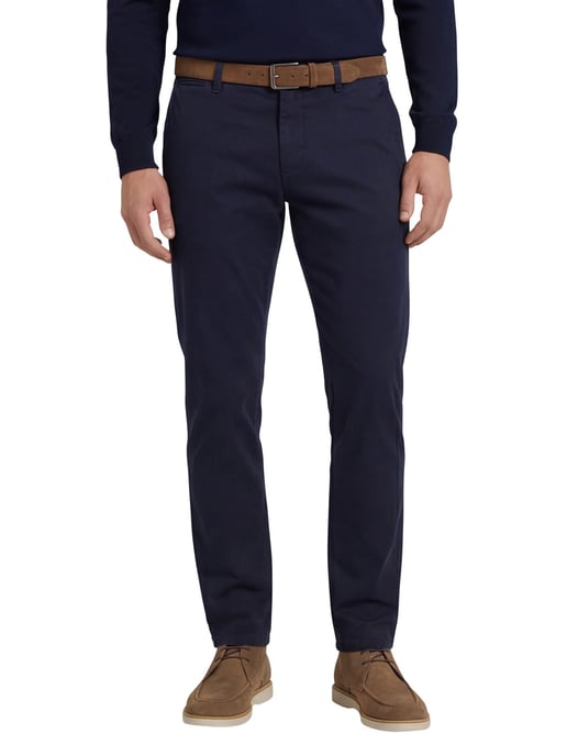 Broek Alberto donkerblauw Regular Fit - Image 1