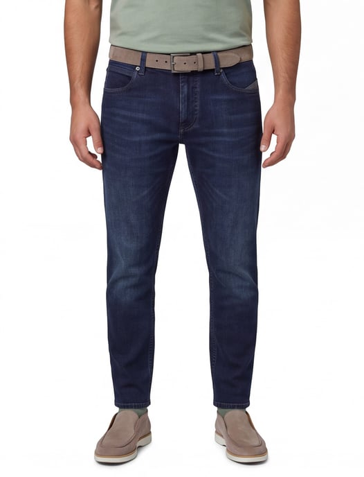 Camel Active spijkerbroek donkerblauw effen denim Madison slim fit - Image 1