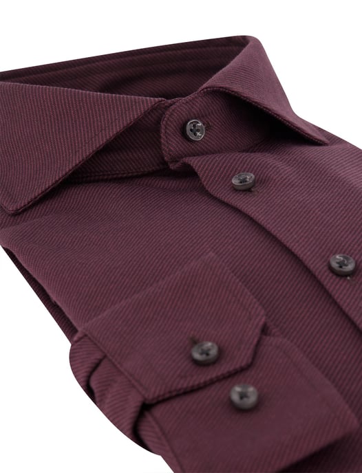 Overhemd Desoto aubergine licht streep motief - Image 3