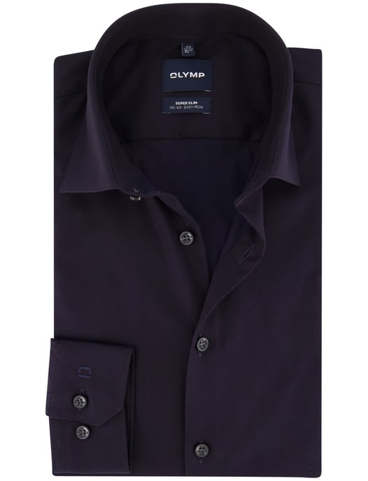 Overhemd Olymp donkerblauw stretch semi-wide spread - Image 1