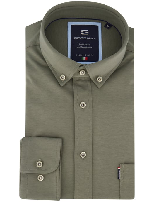 Overhemd Giordano khaki jersey - Image 2