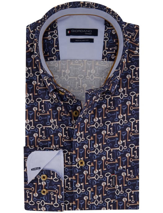 Overhemd Giordano donkerblauw - Image 1