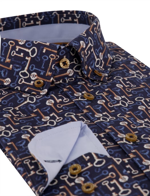 Overhemd Giordano donkerblauw - Image 3