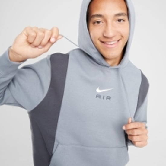 Nike Air Grey Neon Fleece Hooded Tracksuit - Image 5
