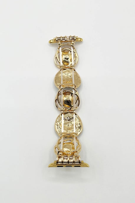 Apple Watch Swirl Patterned Strap in Gold - Image 4