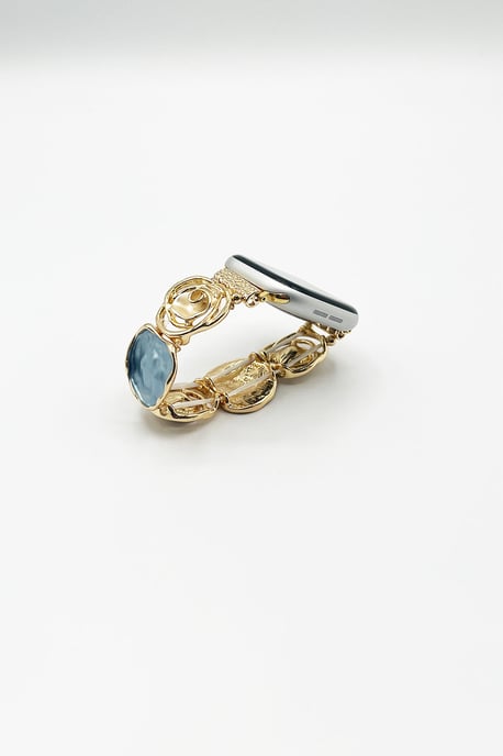 Apple Watch Swirl Patterned Strap in Gold - Image 5