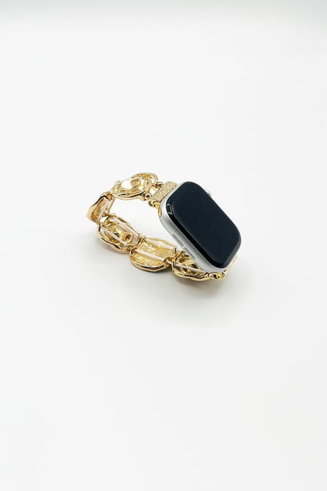 Apple Watch Swirl Patterned Strap in Gold - Image 6