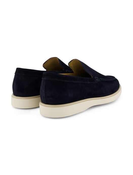 Nette loafers Giorgio donkerblauw leer suede effen - Image 3