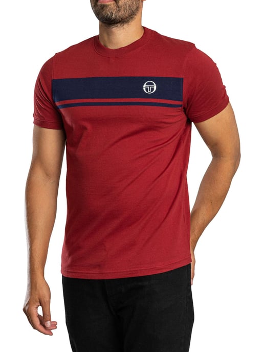 Sergio Tacchini Master Crew T-Shirt, Rood - Image 2
