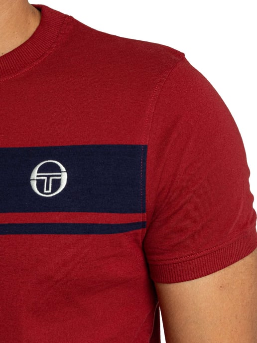 Sergio Tacchini Master Crew T-Shirt, Rood - Image 4