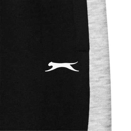 Slazenger Träningsdräkt i fleece med färgblock för barn (Svart/grå) - Image 2