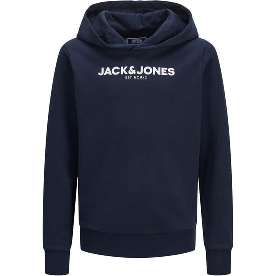 Jack And Jones Träningsdräkt med huva och långa ärmar med bokstavsmönster för barn (Marinblå kavaj) - Image 2