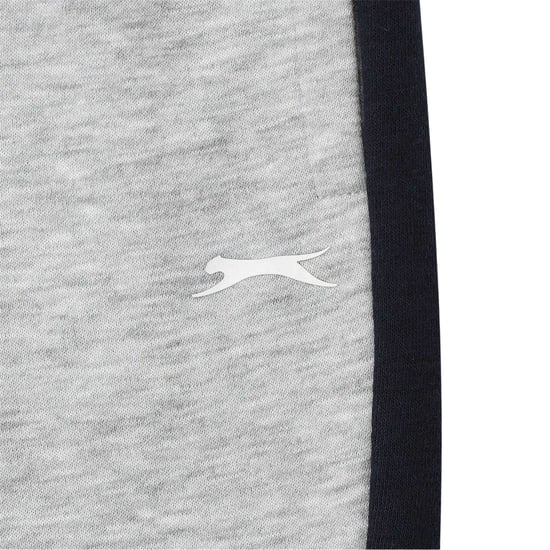 Slazenger Fleece-trainingspak met kleurblokken voor kinderen (Marine/Grijs) - Image 2