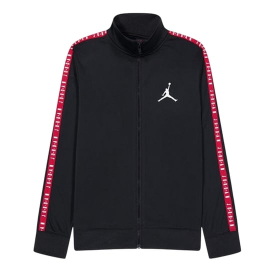 Nike Air Jordan Tape-träningsdräkt med långa ärmar för barn/ungdomar (Svart/röd) - Image 1