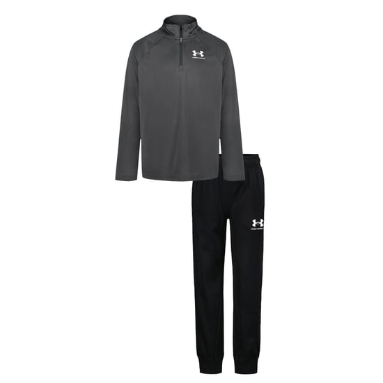 Under Armour Träningsset med dragkedja för pojkar (Grå/Svart) - Image 1