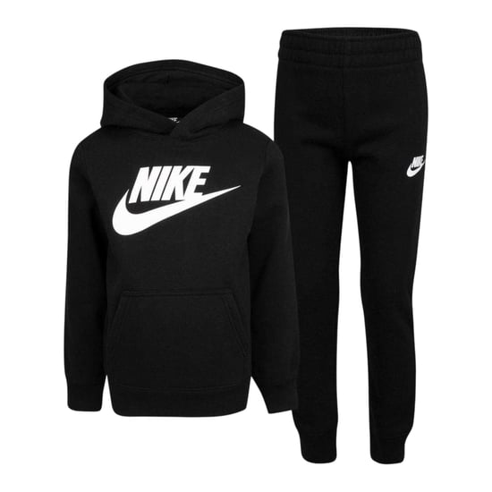 Nike Träningsset i fleece med långa ärmar och logotyp för pojkar (Svart) - Image 1