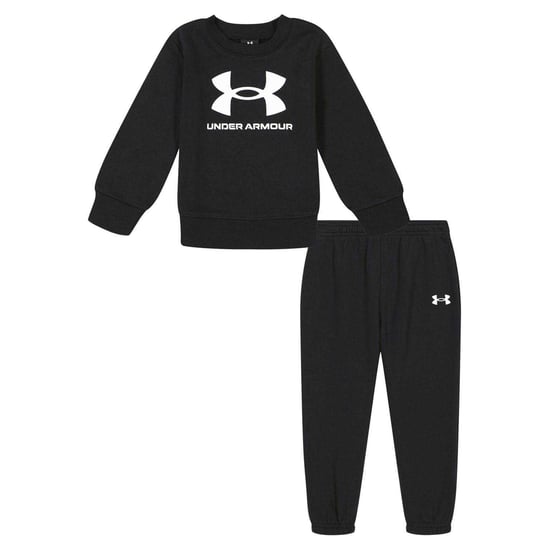 Under Armour Set med tröja och joggingbyxor med stort logo för pojkar (Svart/vit) - Image 1