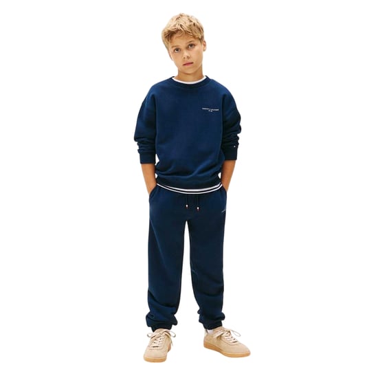 Tommy Hilfiger Långärmad matchande set med rund hals för barn (Marinblått) - Image 1