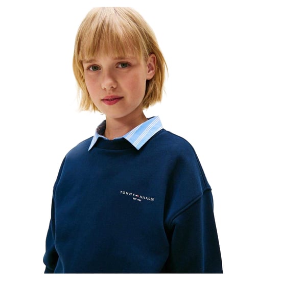 Tommy Hilfiger Långärmad matchande set med rund hals för barn (Marinblått) - Image 3