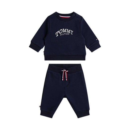 Tommy Hilfiger Set med bokstavstryckt tröja och joggingbyxor för barn (Marinblått) - Image 1