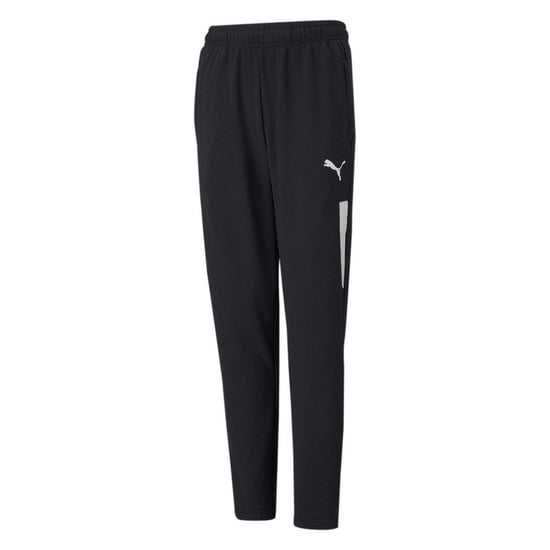 Puma TeamLIGA Pro avsmalnande träningbyxor för barn/ungdomar (Svart/vit) - Image 1
