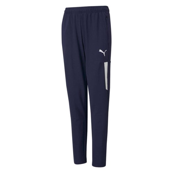 Puma TeamLIGA Pro avsmalnande träningbyxor för barn/ungdomar (Peacoat/vit) - Image 1