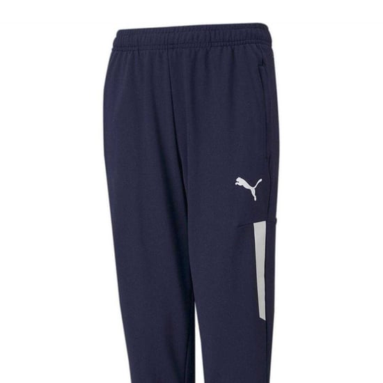 Puma TeamLIGA Pro avsmalnande träningbyxor för barn/ungdomar (Peacoat/vit) - Image 3
