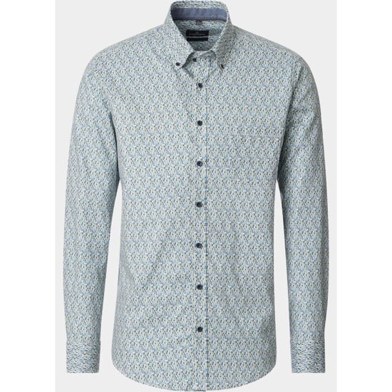Casamoda Men's Beige Button-Down Casual Fit Shirt 126132490/600 - Image 1